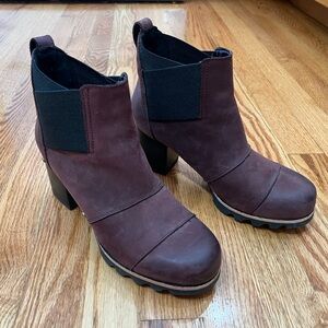 Sorel Burgundy Heeled Boots